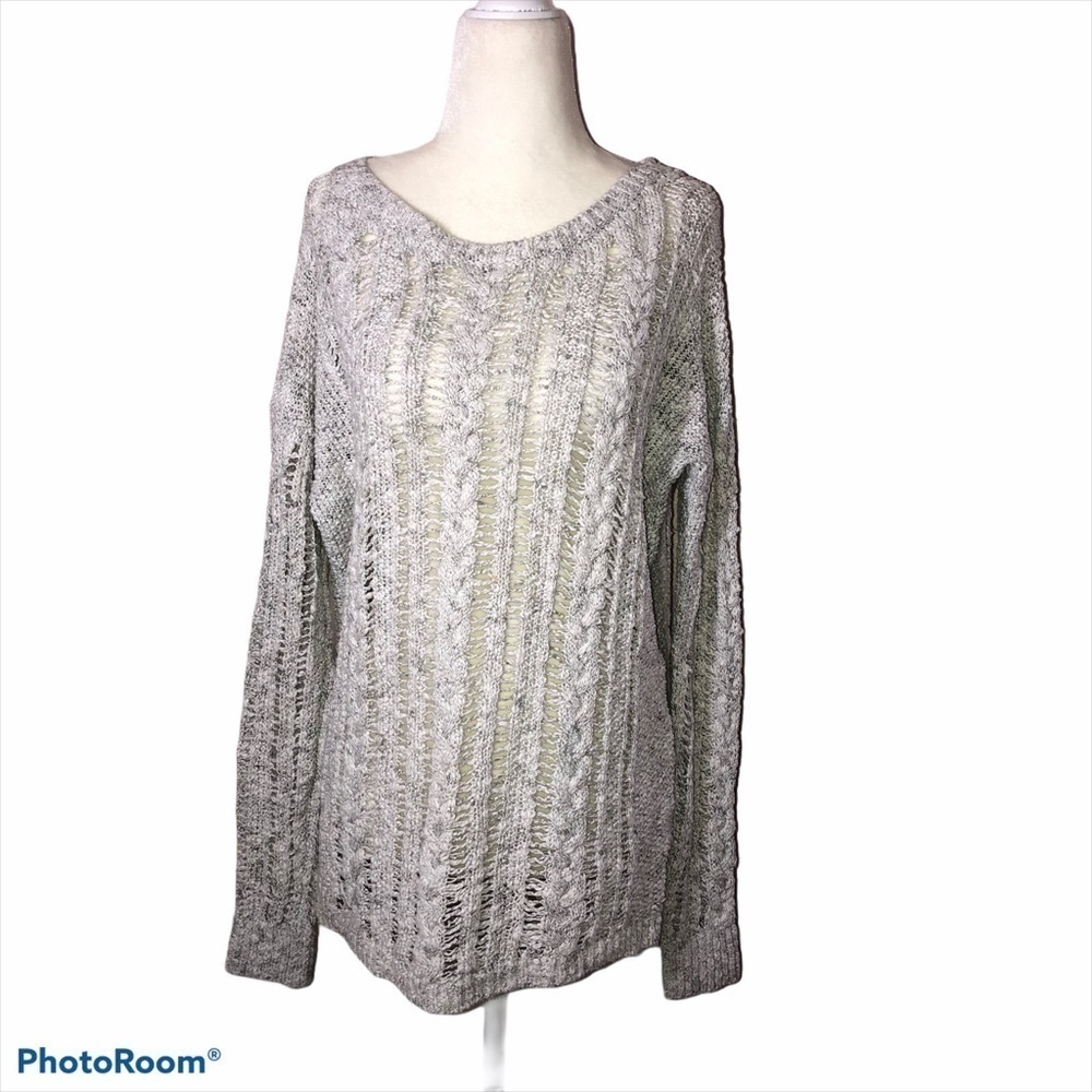 VINCE Loose Knit Linen Cotton Blend Tunic Sweater Sz S